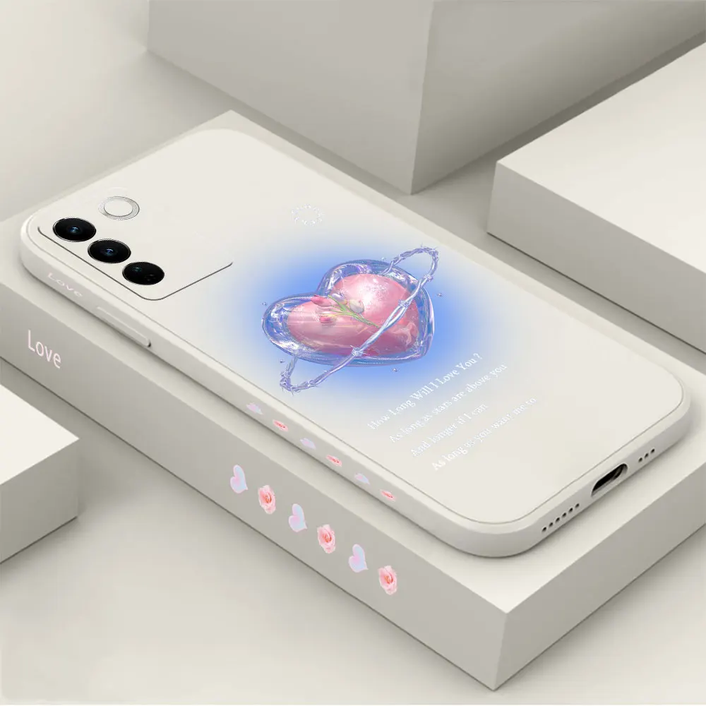 

Love Flower Phone Case For VIVO S16 S16E S15 S15E S12 S10 S10E S9 S9E S7 S6 S5 S1 S7T V23 V21 V20 V15 T2X T1 PRO 4G 5G Cover