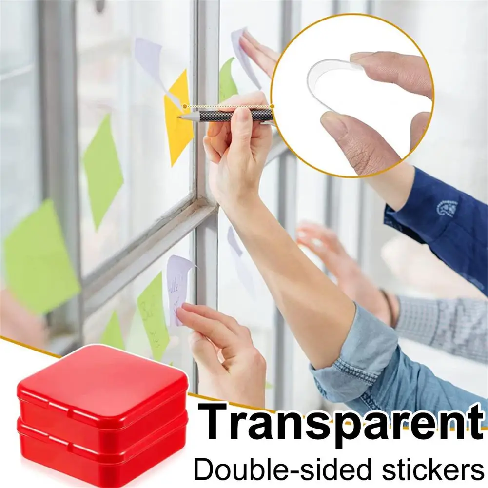 

120Pcs Double-sided Festival Sticker Traceless Strong Stickiness Transparent Spring Couplets Double-sided Sticky Tape for Home