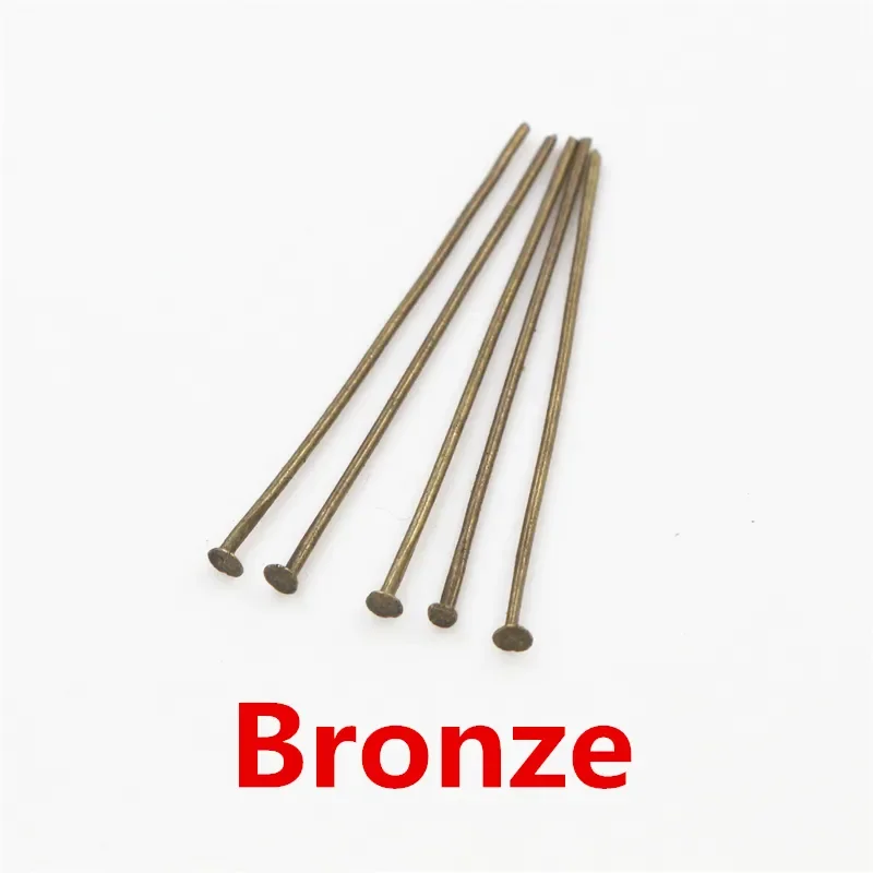 16 20 25 30 35 40 45 50mm Flat Head/Ball Head/Eye Head Pins Metal Headpins For Jewelry Findings Making DIY Supplies