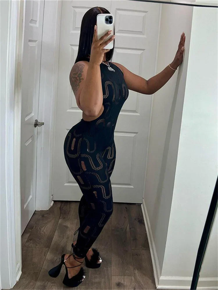 Simenual однотонная женская клубная одежда сексуальные комбинезоны без рукавов с