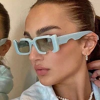 2022 new small frame notched sunglasses ladies square frame fashion travel cycling driving sunglasses sunglasses women