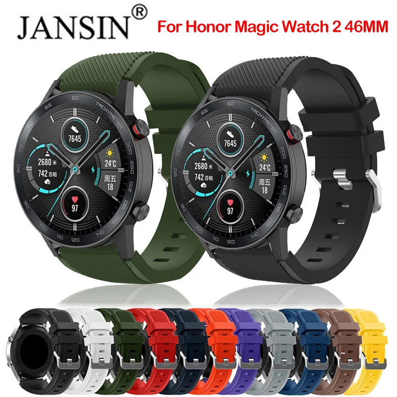 

Силиконовый ремешок для Honor Magic Watch 2 46 мм, сменный Браслет для смарт-часов Honor Magic Watch 2, аксессуары