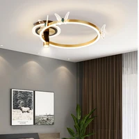 modern minimalist home led ceiling light butterfly golden round lamps creative study lighting romantic bedroom dining room lamp