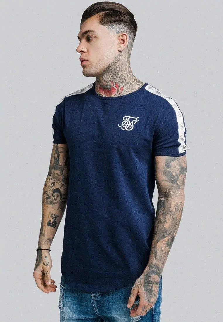 

SikSilk Raglan Deep Navy T-Shirt
