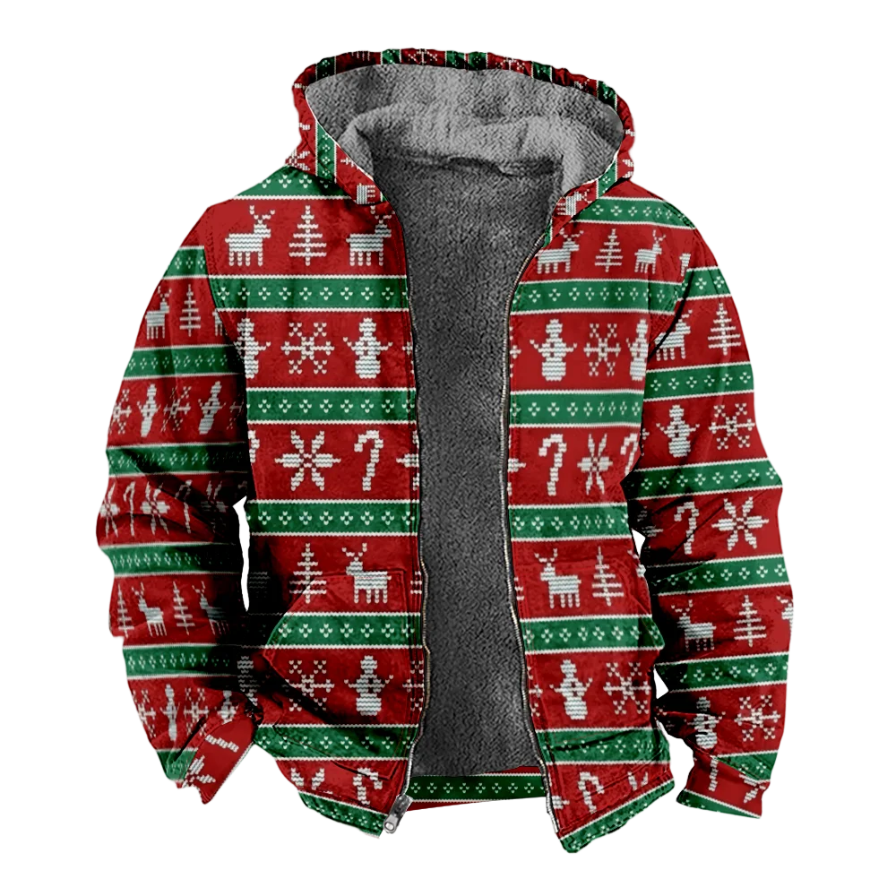 Мужские зимние куртки пальто хлопковая одежда с геометрическим рисунком оленя