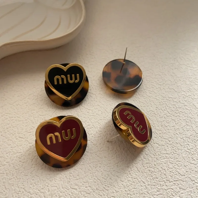 Серьги с геометрическими буквами в форме сердца для женщин корейские модные