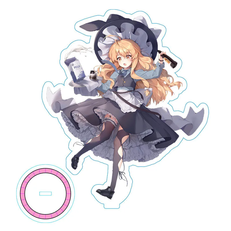 Фото Аниме Touhou Project акриловый брелок-подставка Reimu Hakurei/Marisa Kirisame модель тарелка игры сопутствующие товары модные фанаты подарки №2