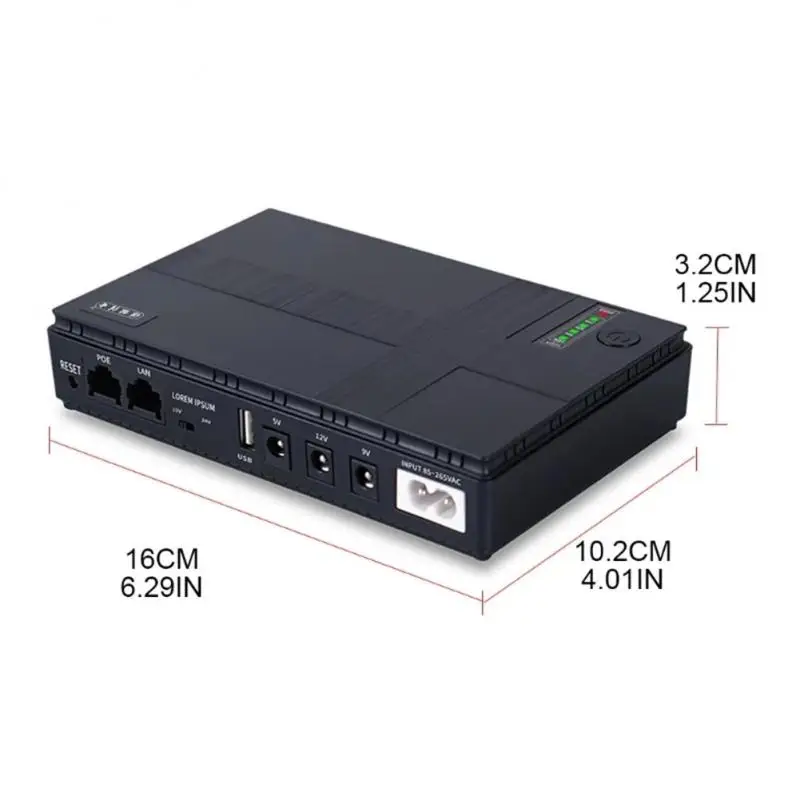 

10400Mah 18W Mini Portable UPS 5V/9V/12V Uninterruptible Power Supply 220V To The House Battery Backup For WIFI Router Adapters