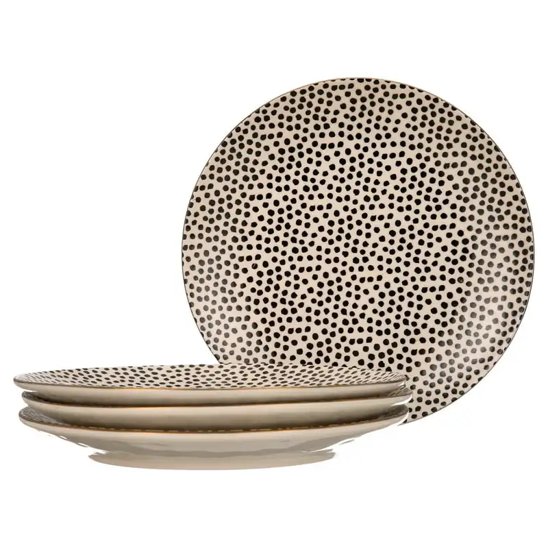 

Black and White Dot Dinner Plates, 4 pack