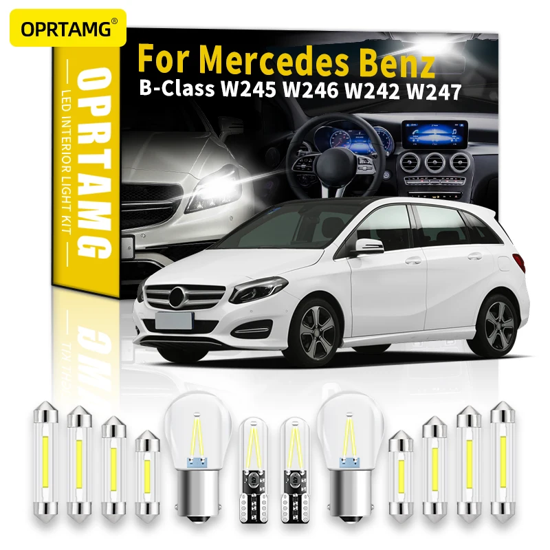 Внутреннее освещение OPRTAMG Canbus для Mercedes Benz B-Class W245 W246 W242 W247 B180 B200 B250 1998 2000-2022, внутреннее светодиодный освещение
