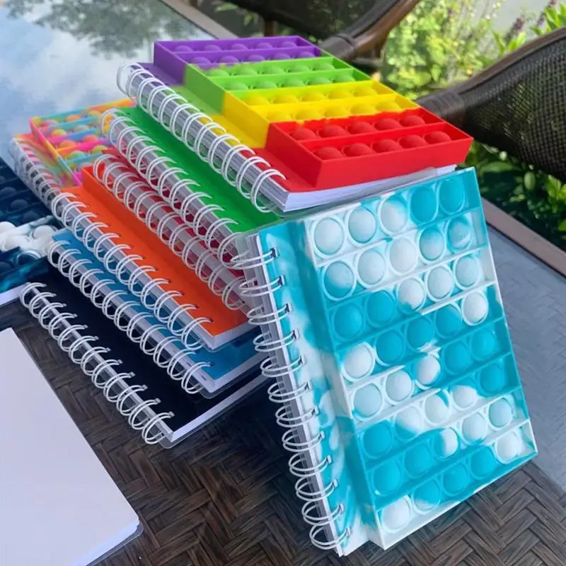 

A6 Новый Популярный фиджет-блокнот, креативный силиконовый блокнот с управлением грызунами, пионерский блокнот для снятия давления, блокнот с пузырьками, офисные принадлежности