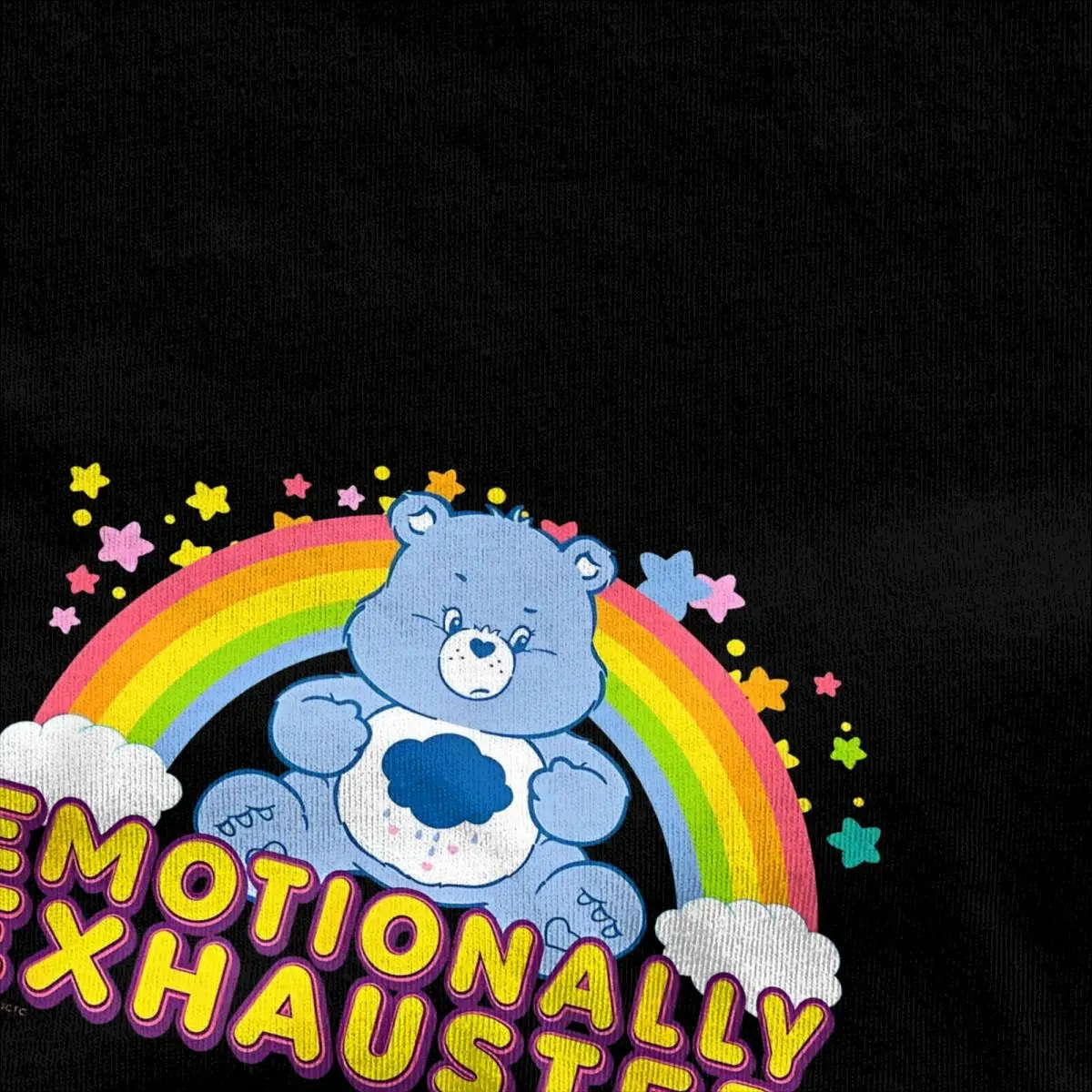 Футболка Care Bears Emotionally Exhausted Rainbow Grumpy Bear Icon для мужчин и женщин хлопковая футболка с