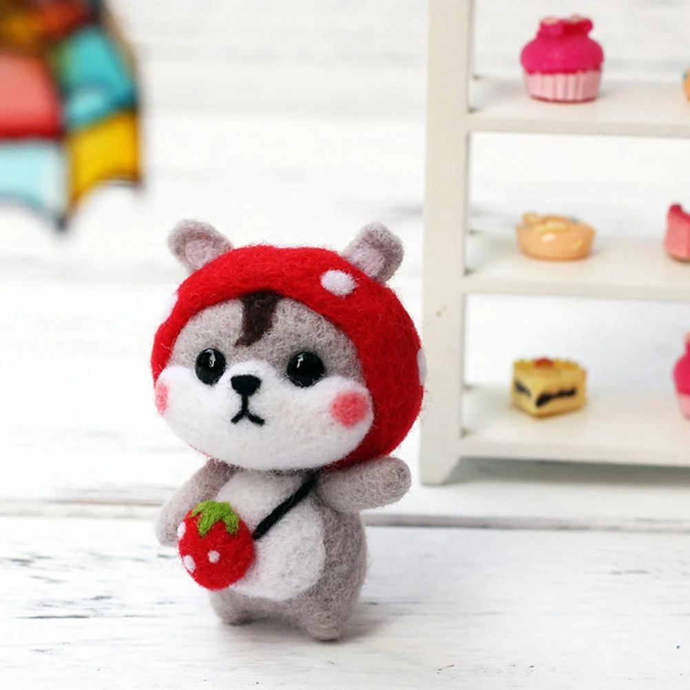 

Felting Needle Wool Kit Roving Felt Supplies Making Plush Punch Day Hand Kits S Starter Tools Beginners Embroidery Tool Kuromi