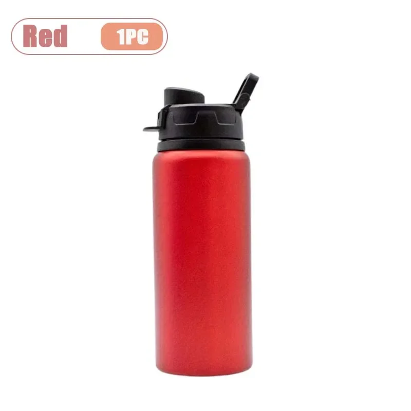 

Портативная Металлическая Бутылка Для Воды Для Занятий Спортом На Открытом Воздухе - Многоразовый Герметичный Многофункционал...