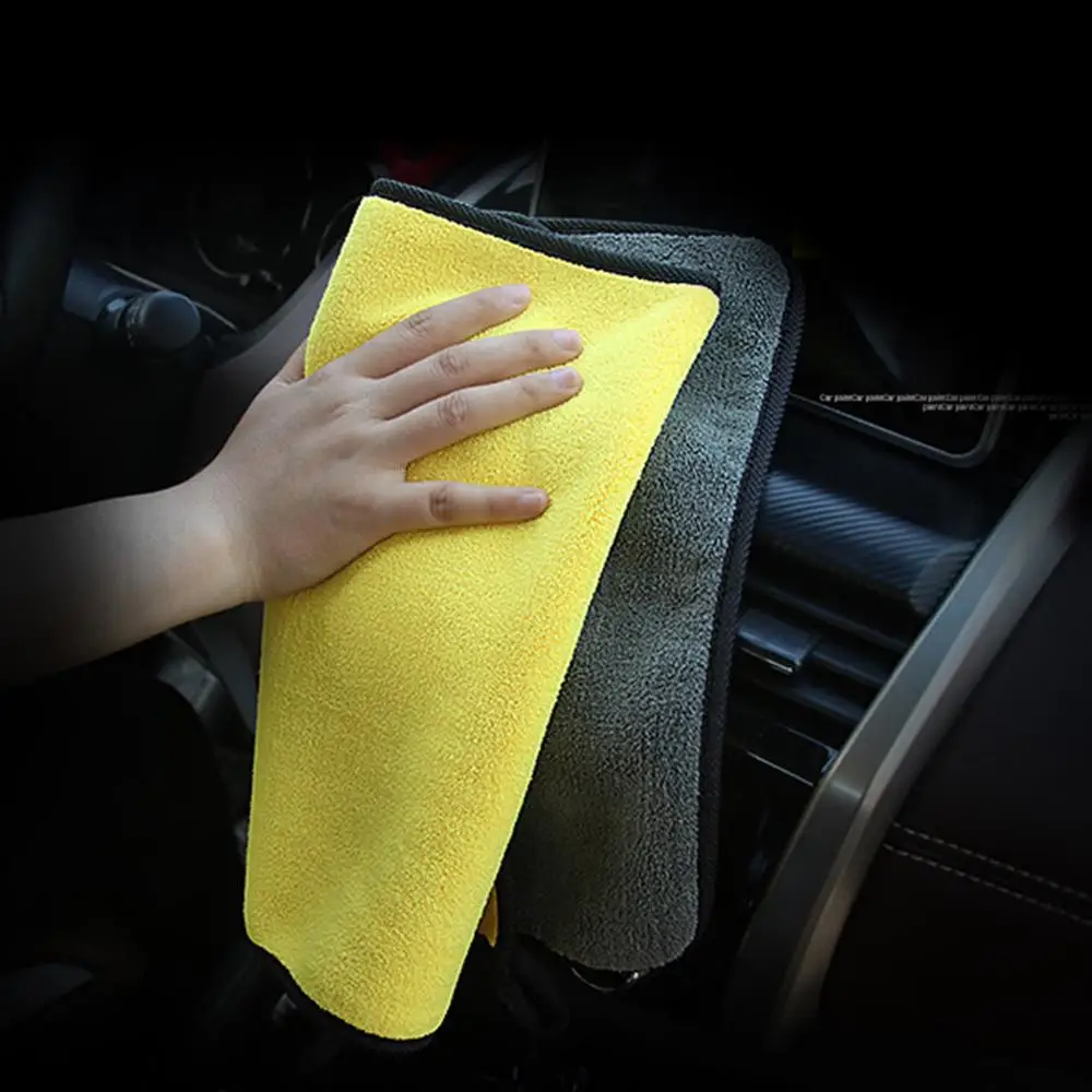 

30x30/60CM Car Wash Microfiber Towel Car Cleaning Drying Cloth Hemming Car Care Cloth Detailing Car Wash Towel