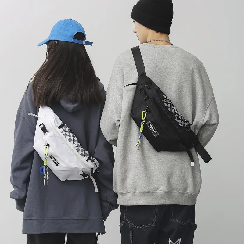 New Fashion Men's and Women's Chest Bag Simple Men's Crossbody Bag Korean Version Casual Shoulder Bag Couple Waist Bag Chest Bag