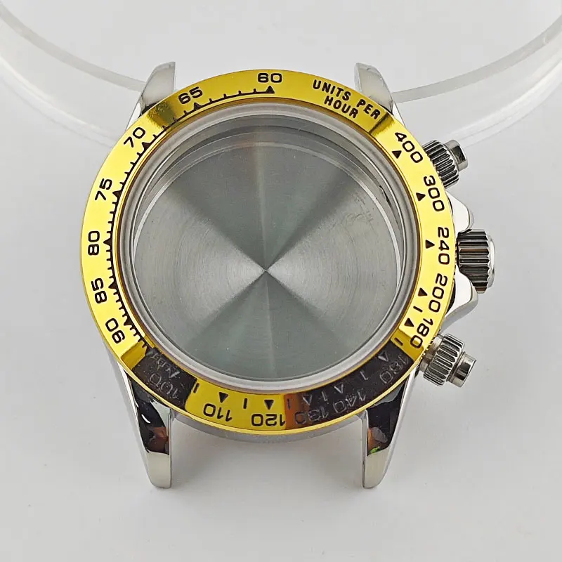 Корпус VK63 39 5 мм кварцевые часы с хронографом индивидуальный логотип циферблат