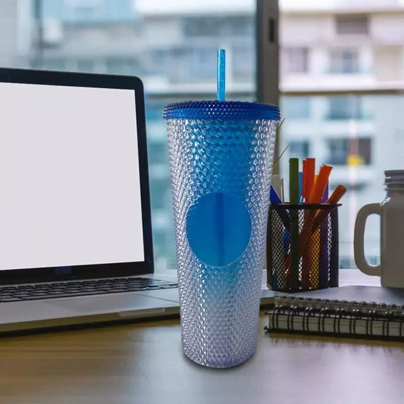 

Чашка Durian без логотипа 710 мл, кофейная чашка, летняя кружка для холодной воды, стаканы, соломенная чашка, чашки 24 унции со стразами и блестящи...