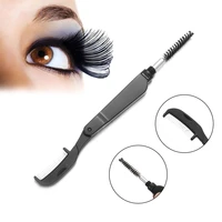 beauty steel needles eyelash extension tool eyebrow brush mascara separator eyelash metal comb dual head foldable