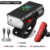 t6 bike light front 6 modes usb rechargeable lamp cycling headlight taillight mtb mountain road bicycle lantern bike accessories