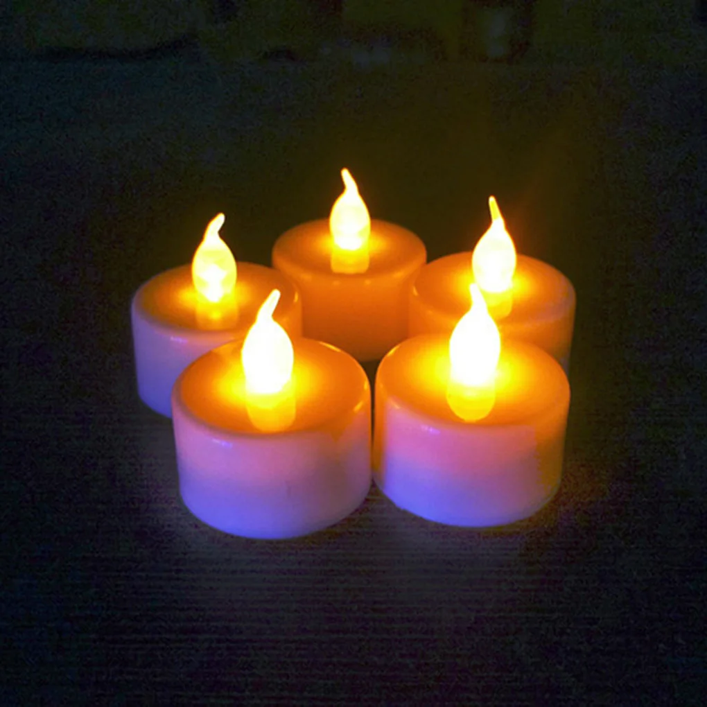 

12pcs LED Electronic Candle Built-in Button Battery Birthday Wedding Party Christmas Decorative Light