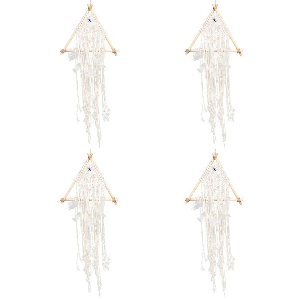 

4pcs Evil Eye Pendant Tapestry Bohemian Style Tapestry Living Room Bedroom Background