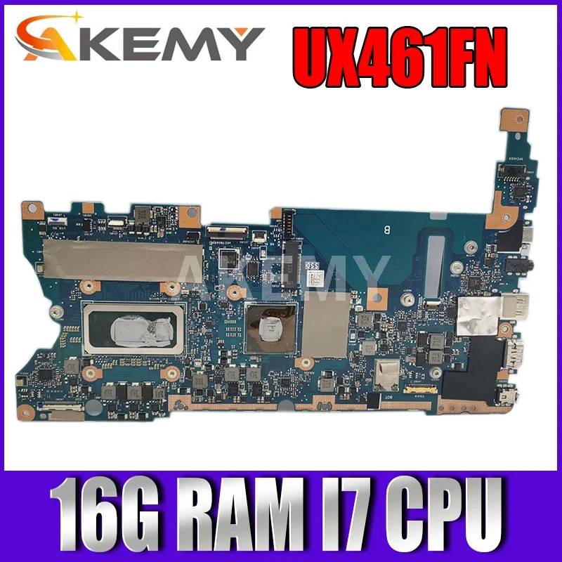 

UX461FN motherboard For ASUS UX461FN UX461F laptop mainboard mainboard tested W/ 16G/I7-8565U (V2G) GPU