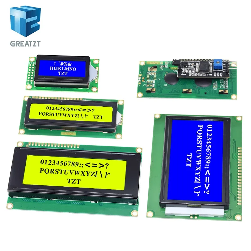 Модуль ЖКД синий зеленый экран для Arduino 0802 1602 2004 12864 ЖК-символ UNO R3 Mega2560 дисплей