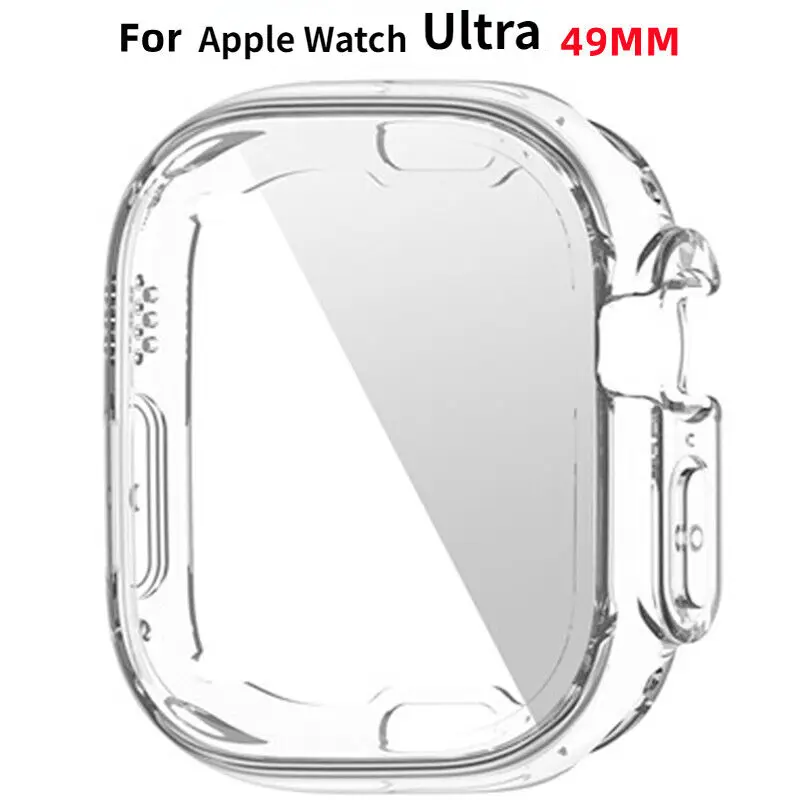 

For Apple Watch Ultra Case 49mm Apple Watch 8 45mm 41mm Screen Protector Shockproof TPU Bumper for IWatch Ultra Case