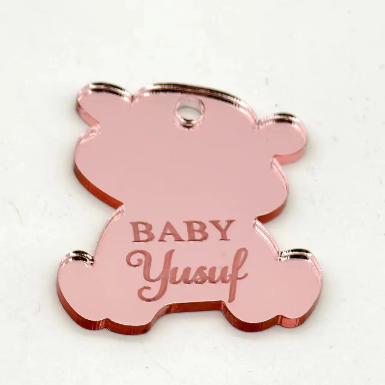 

Персонализированные акриловые бирки с медведем, I MISS FLY