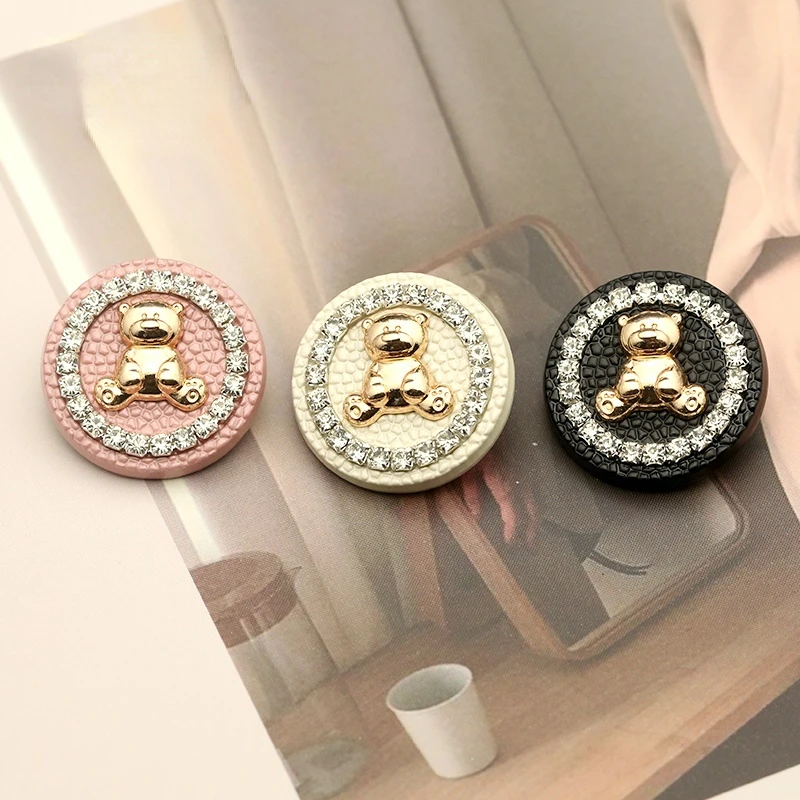 6 шт. Bear зимний брендовый Декор роскошные украшения для шитья золотые пуговицы