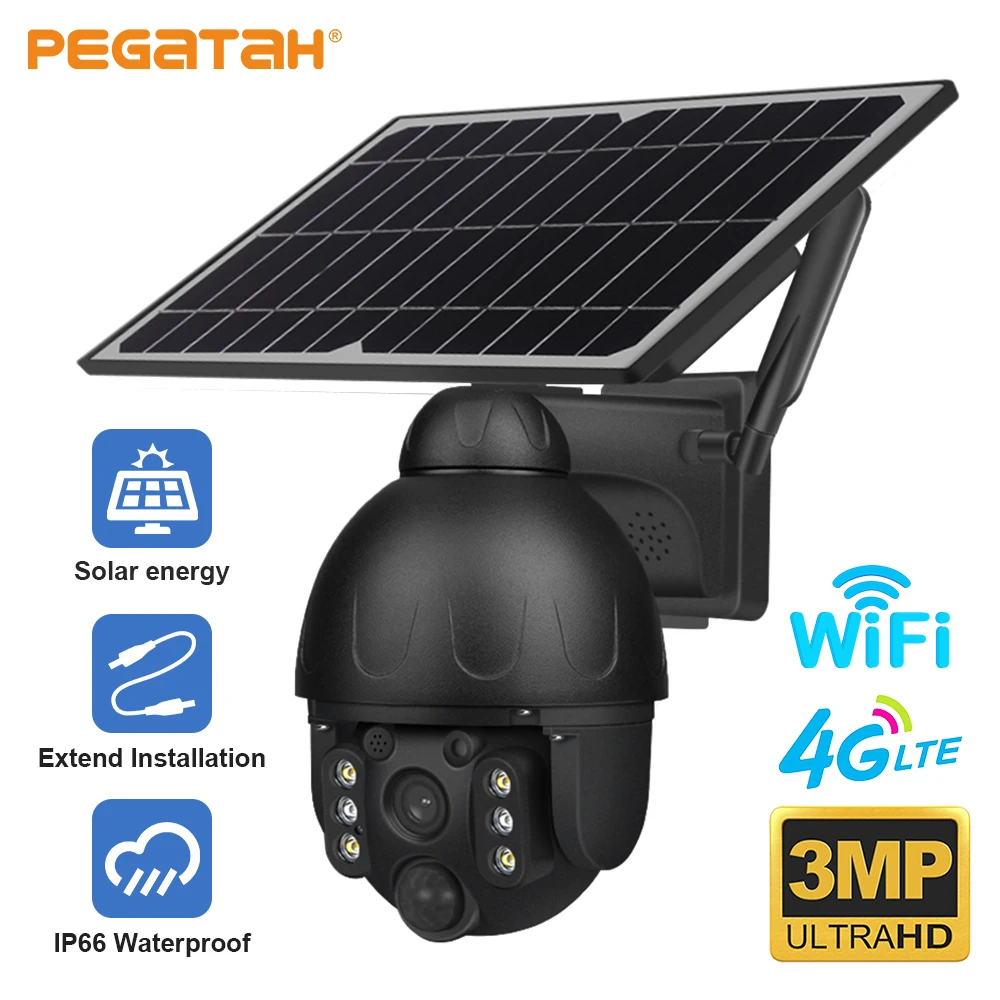 

Outdoor Solar Camera 4G/WIFI Wireless Security Detachable Solar Camera Battery CCTV Video Surveillance Smart Monitor IP Camera