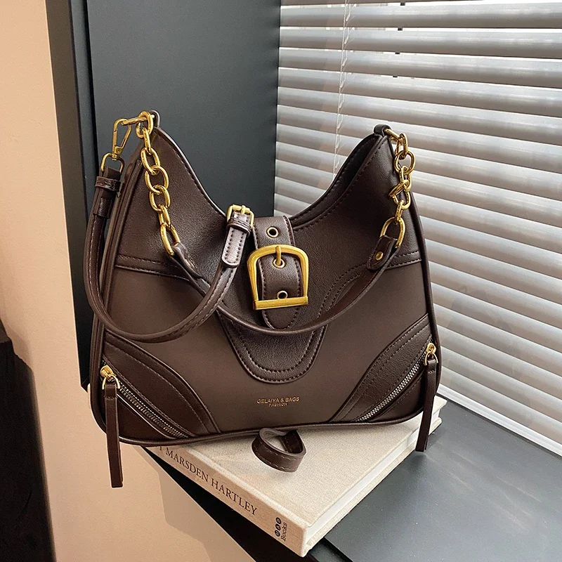 Модные классические стильные сумки на плечо из искусственной кожи в форме