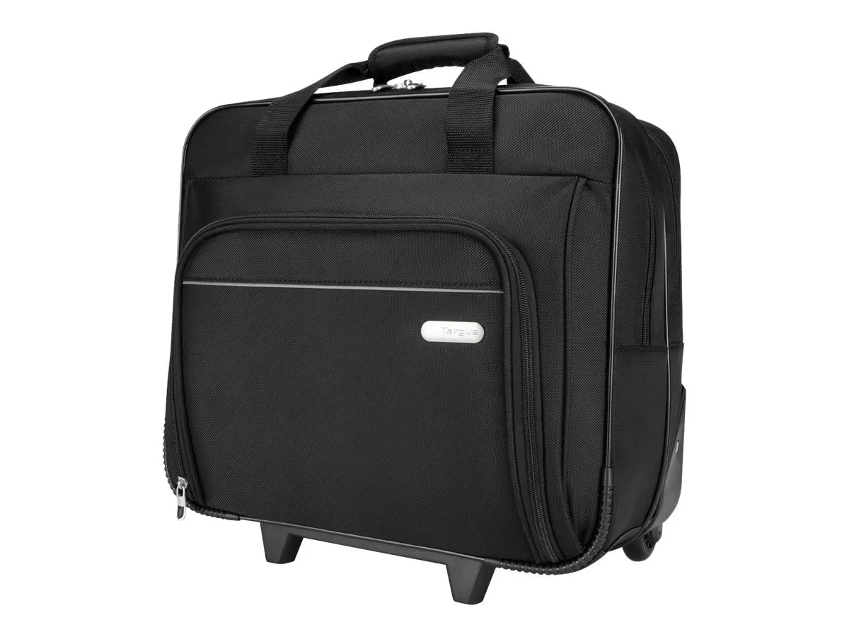 Rolling Laptop Case 1200D Polyester, 16-1/2 x 7-1/2 x 14, Black