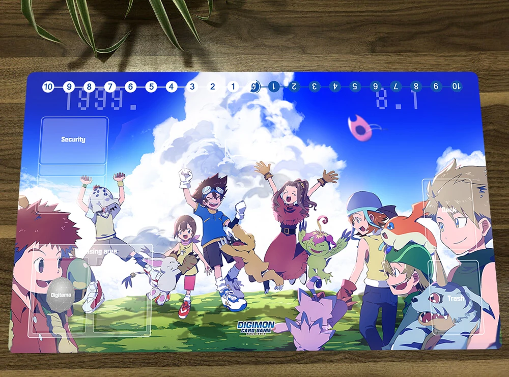 

Digimon Adventure Duel Playmat DTCG CCG Mat Trading Card Game Mat Mouse Pad Desk Mat Mousepad TCG Play Mat Pad With Free Bag