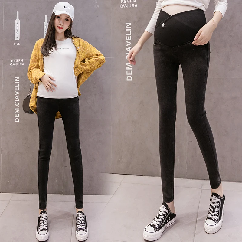 Belly Ripped Clothing Trousers Low Waist Women Denim Pants Maternity Jeans Pregnant Women Clothes Pregnancy Cotton Clothes Short