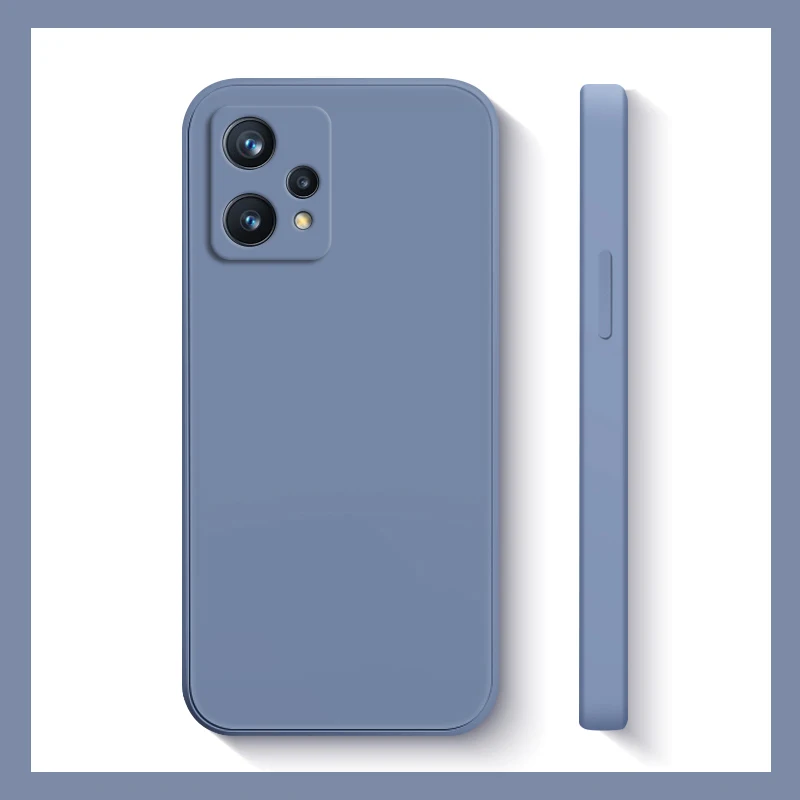 for realme 9 4g case liquid silicone rubber square case for realme 9 4g 5g 9 pro plus soft tpu phone back cover for realme 9 4g free global shipping