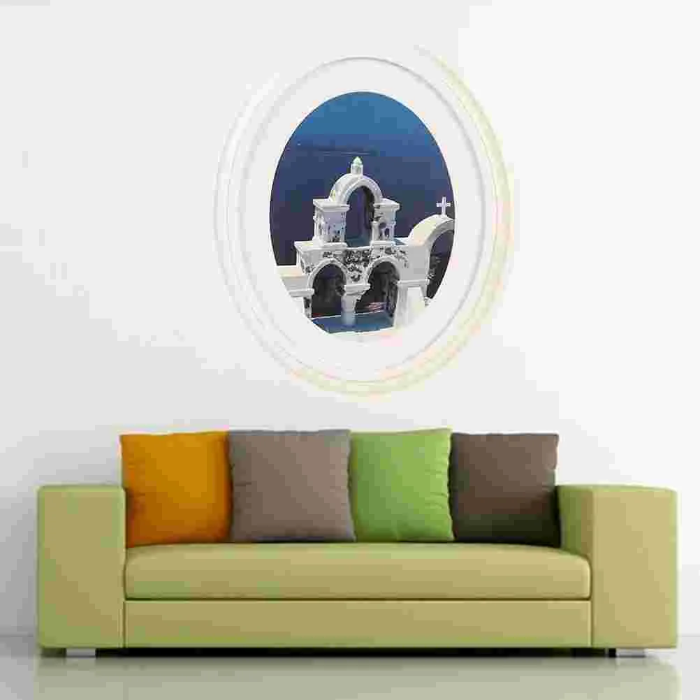 

Frame Picture Oval Frames Wall Photo Wooden Hanging Decoration Tool Vintage Decorating Home Wooddecor Classic Mounting