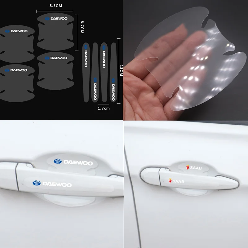 

Car Door Handle Transparent Protection Sticker For Alfa HONDA TOYOTA Ford Benz Volkswagen BMW AUDI Mazda Opel Auto Accessories