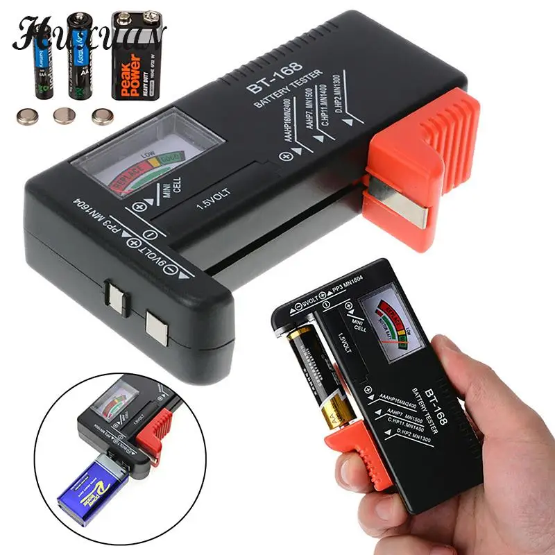 

BT-168 AA/AAA/C/D/9V/1.5V Batteries Universal Button Cell Battery Colour Coded Meter Indicate Volt Tester Checker BT168 Power