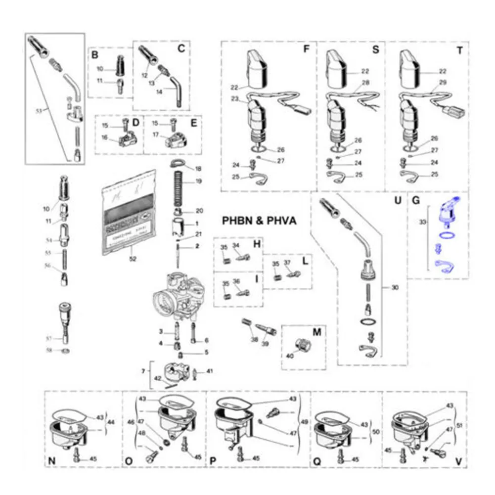 Новый переключатель дросселя карбюратора OEM 53015 карбюратор PHBN PHVA PHVB дроссельный