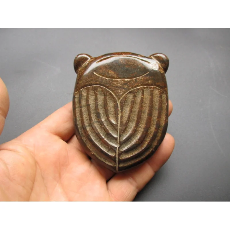 

Chinese Jade、Hongshan Culture、Stone、Meteorite，Arrogant，Pendant c13