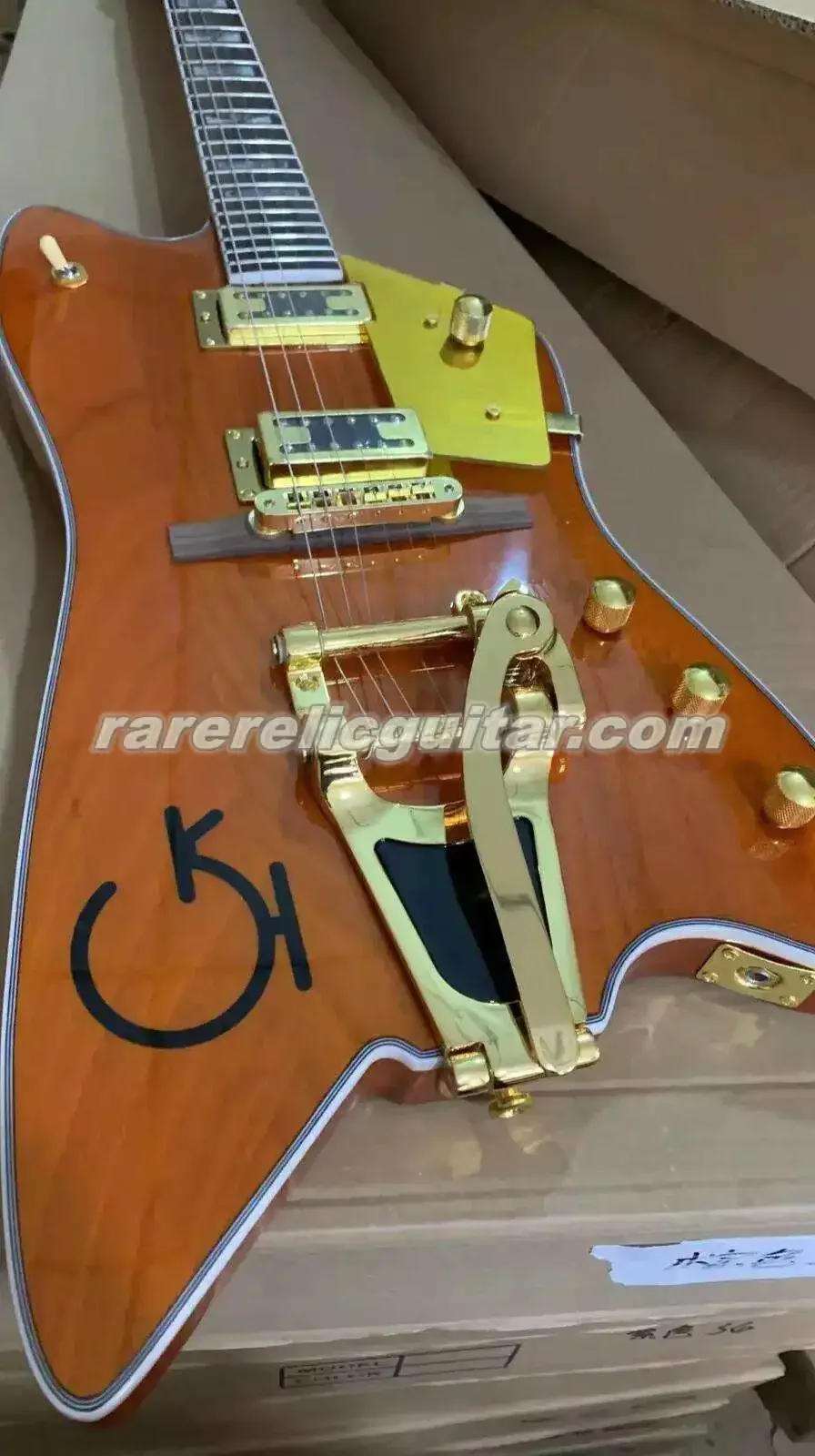 Cochran Западная оранжевая электрическая гитара Билли Бо Юпитер наконечник