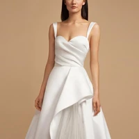 cfed 135 2022y new arrival french romantic pure white wedding dress strapless slim fit graceful evening dress prom dress