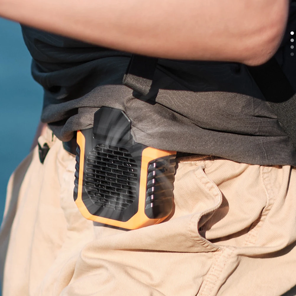 

Waist Mini Portable Fan With Power Bank USB Rechargeable Fan 6000mAh Battery For Camping Outdoor Sport Neck Fan Electric NEW