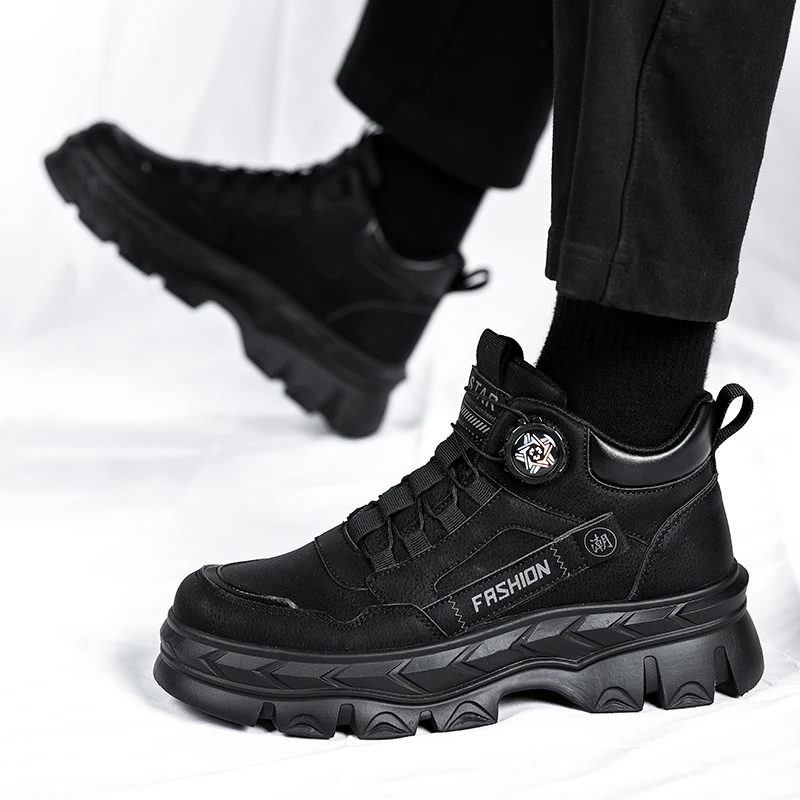 2025 Новые ботинки мужская зимняя обувь повседневные походные туфли на открытом