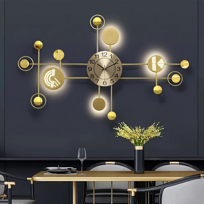 

Minimalist Metal Wall Clocks Living Room Art Aesthetic Nordic Modern Clock Wall 3d Big Size Kitchen Duvar Saati Home Design