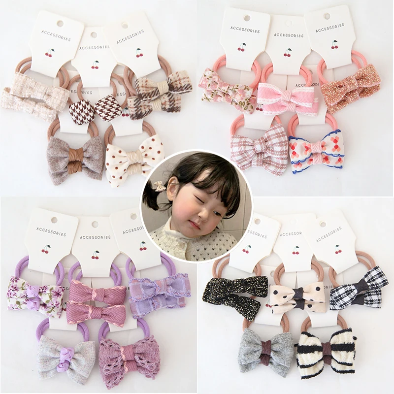 

10 шт./партия, Детские эластичные повязки для волос с бантом