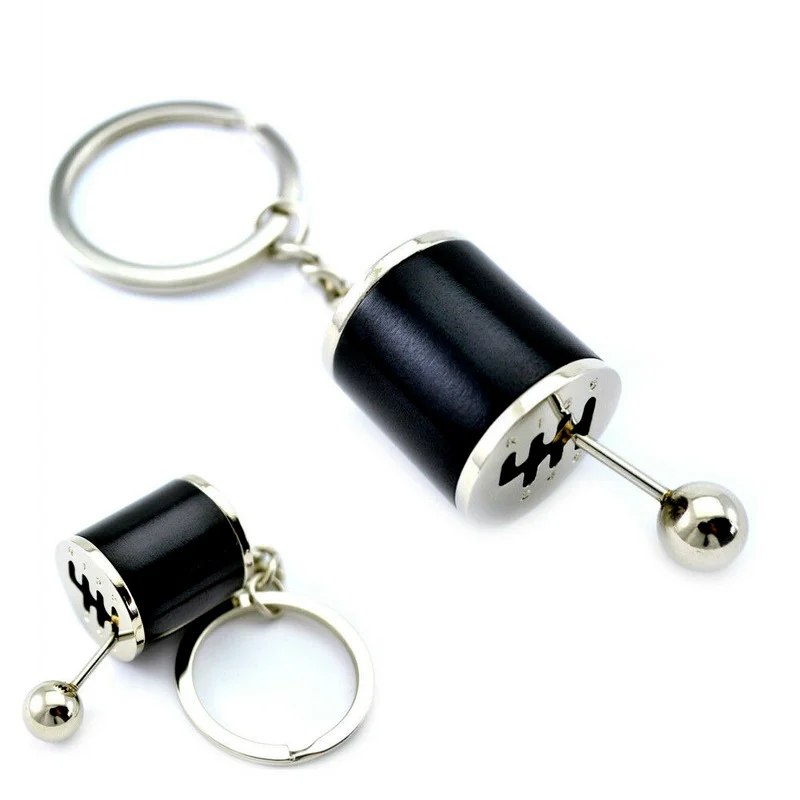 

Gear Stick Knob Metal Keyring 6 Speed Gearbox Shift Fidget Keychain Black Blue White Mini Key Fob Gift Universal Car Accessories