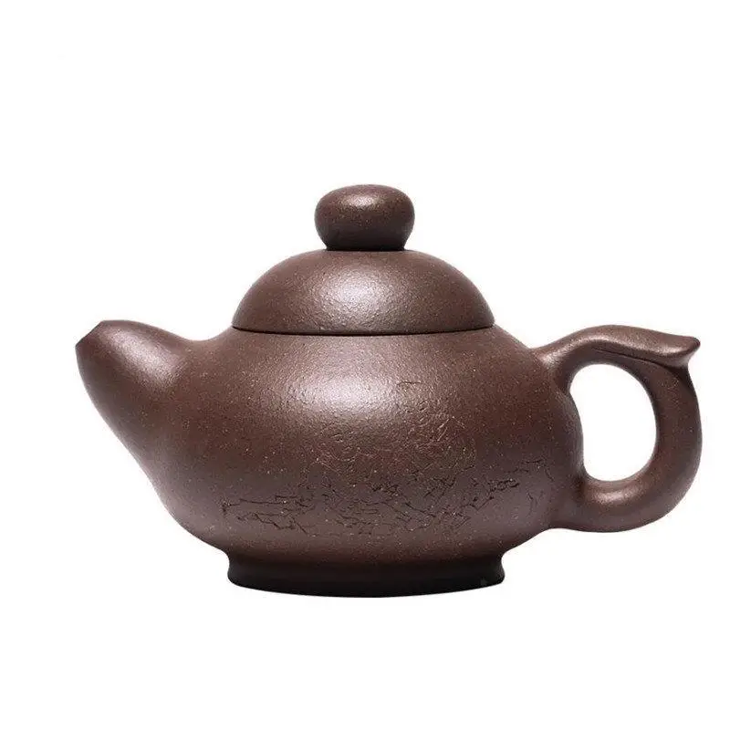 

130ml Chinese Yixing Purple Clay Teapots Famous Artists High-end Handmade Tea Pot Raw Ore Beauty Kettle Zisha Tea Set Collection